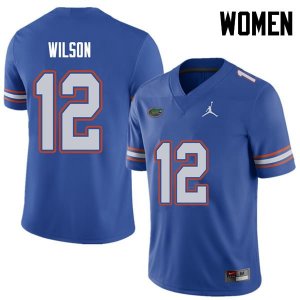 Women's Florida Gators #12 Quincy Wilson NCAA Jordan Brand Royal Authentic Stitched College Football Jersey ZIW8562JZ